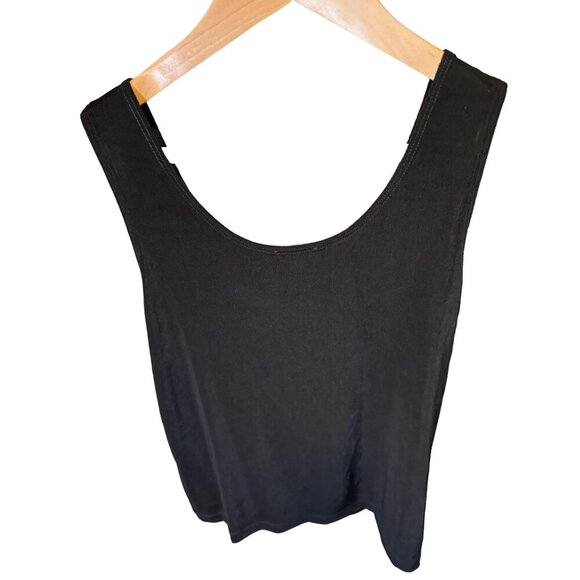 Chico's Travelers Black Scoop Neck Sleeveless Tank Top Sz L - Picture 6 of 8